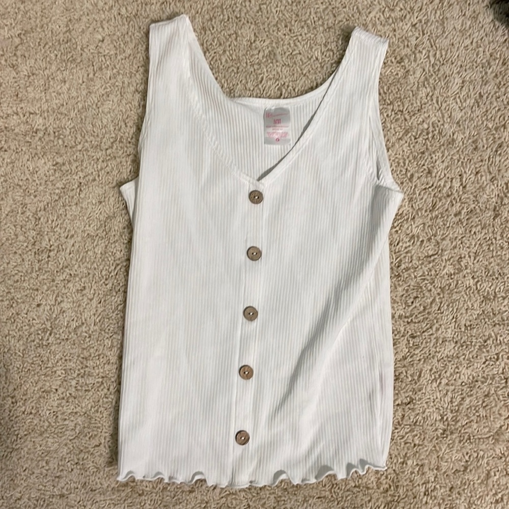White cute tank top